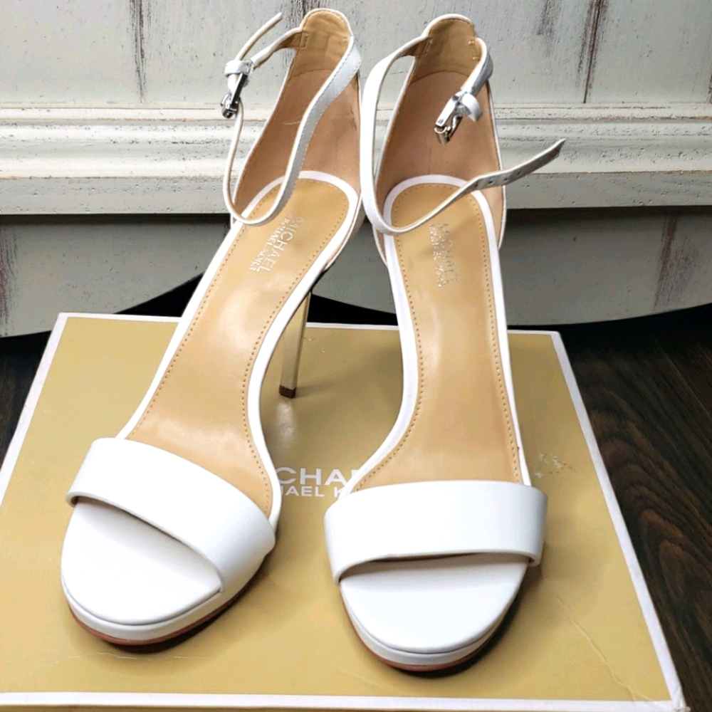 Michael Kors white heels